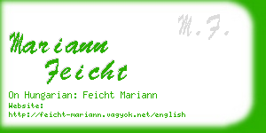 mariann feicht business card